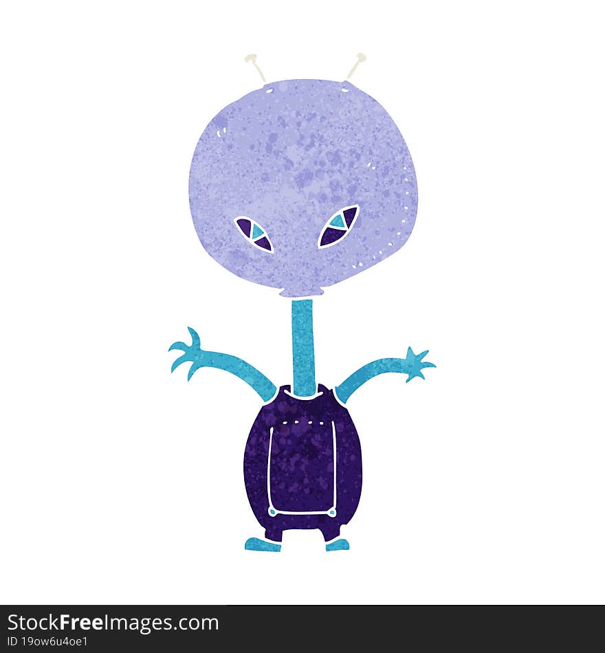 Cartoon Space Alien