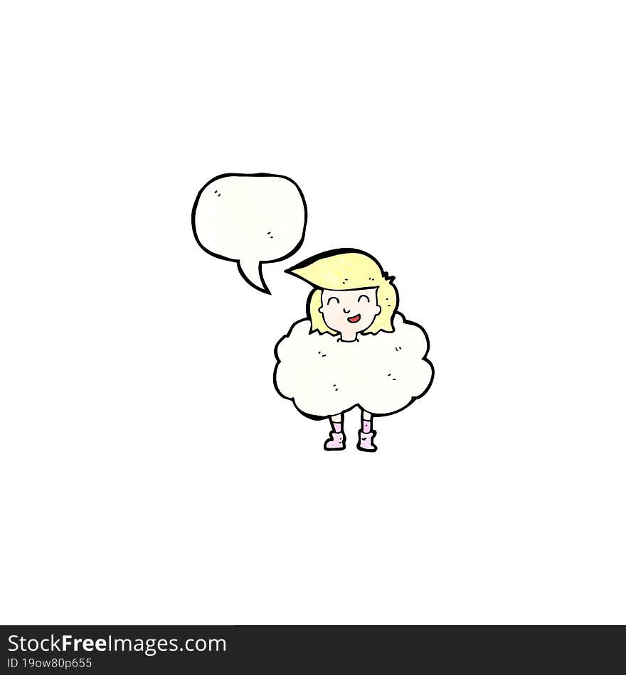 cartoon girl talking