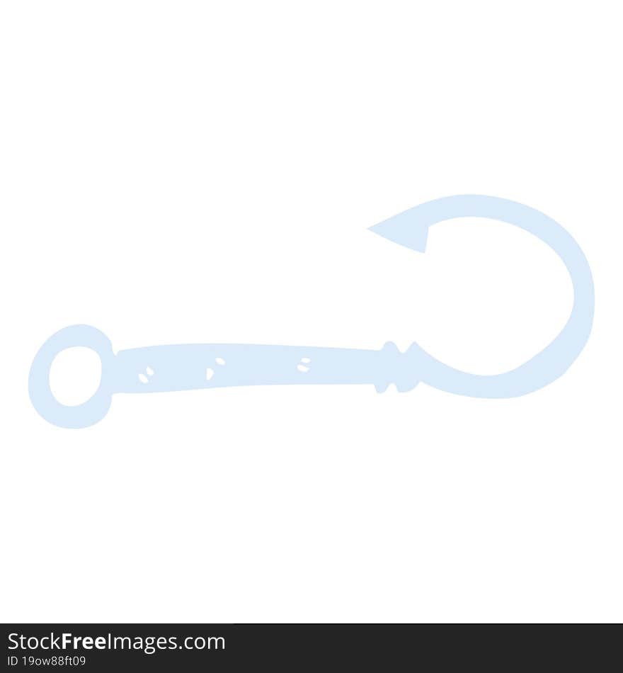 cartoon doodle fish hook