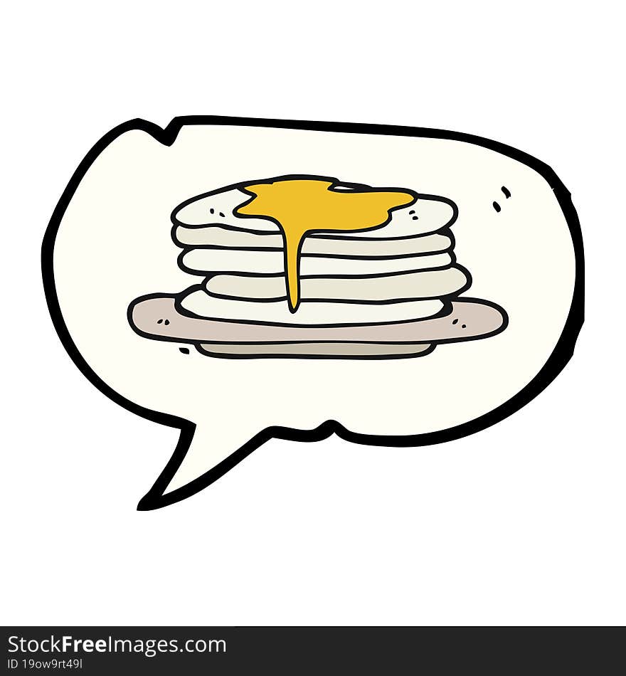 speech bubble cartoon stack of pancakes