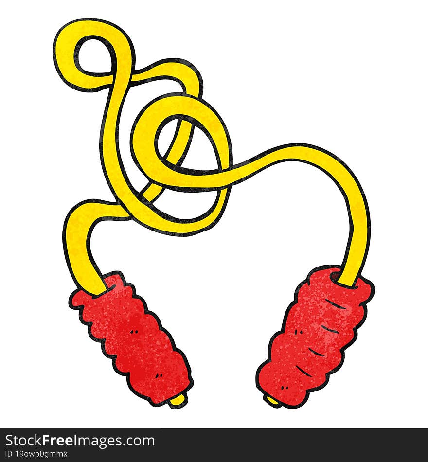 textured cartoon skipping rope