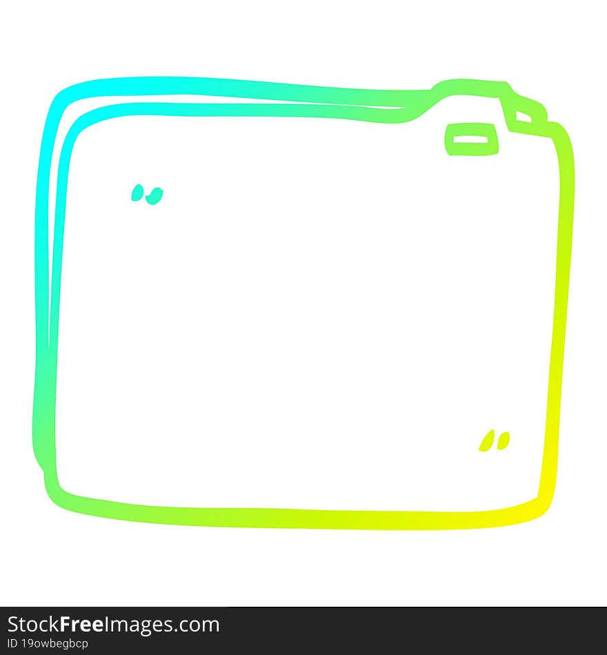 cold gradient line drawing of a cartoon business documents