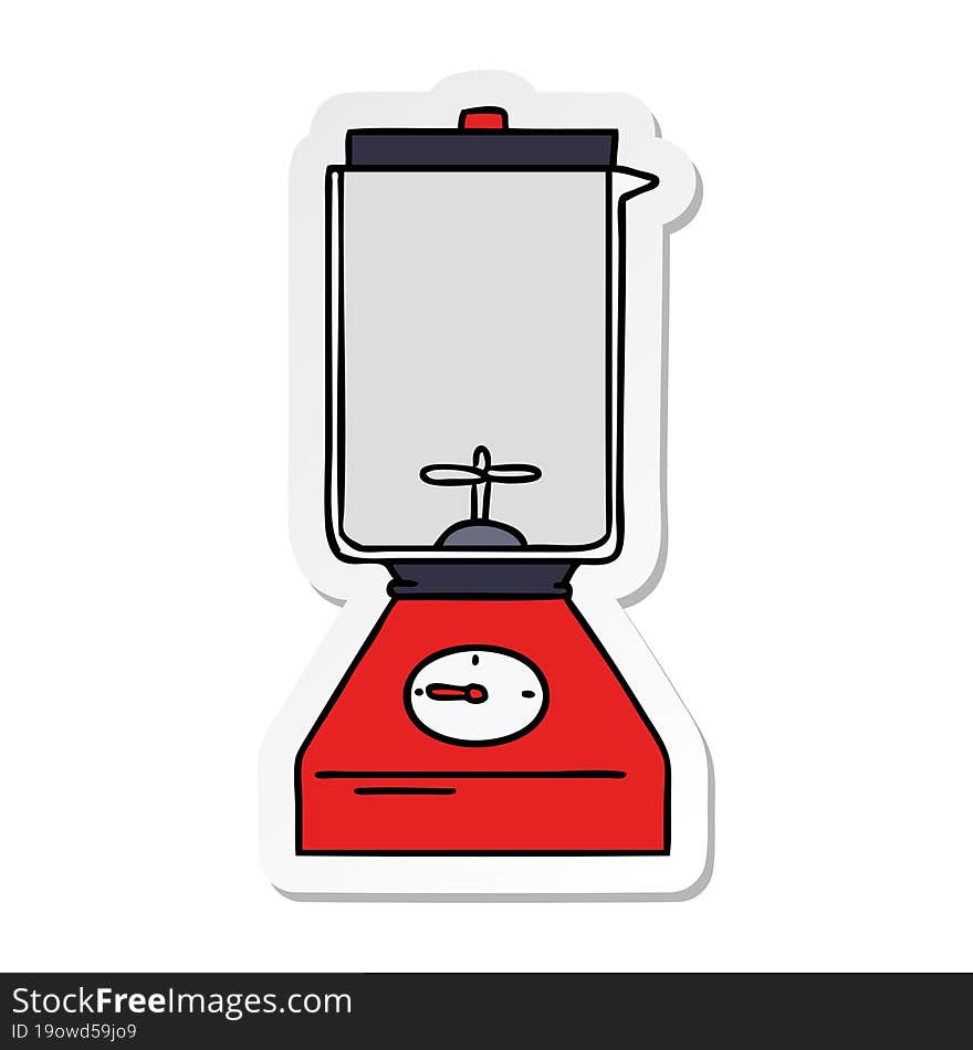 sticker cartoon doodle of a food blender