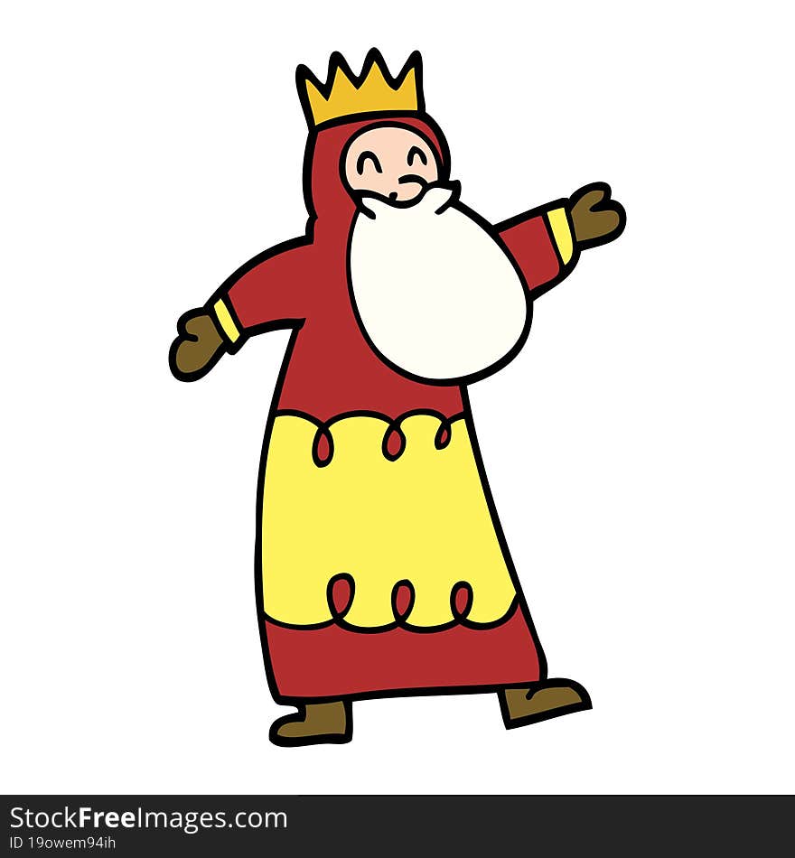 Cartoon Doodle Wise King