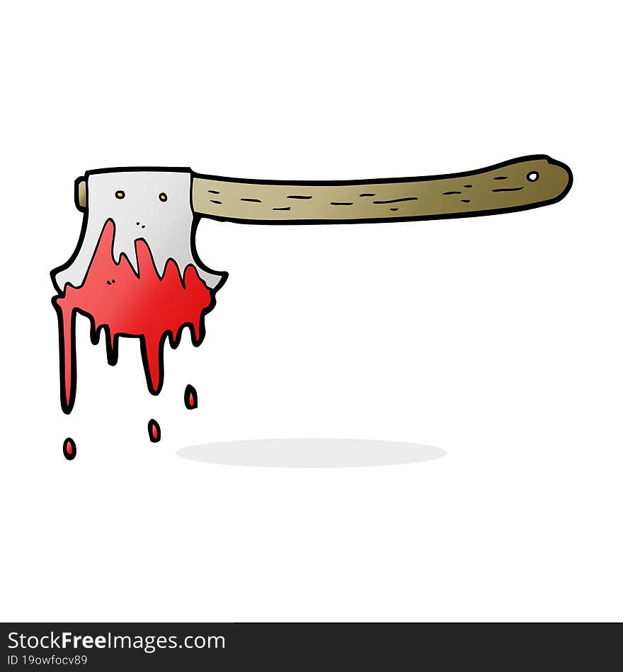 cartoon bloody axe