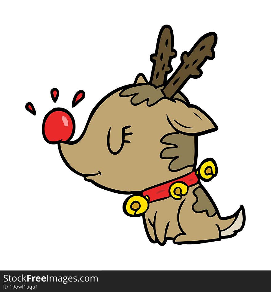 cartoon christmas reindeer. cartoon christmas reindeer