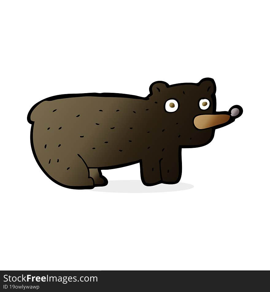 Funny Cartoon Black Bear