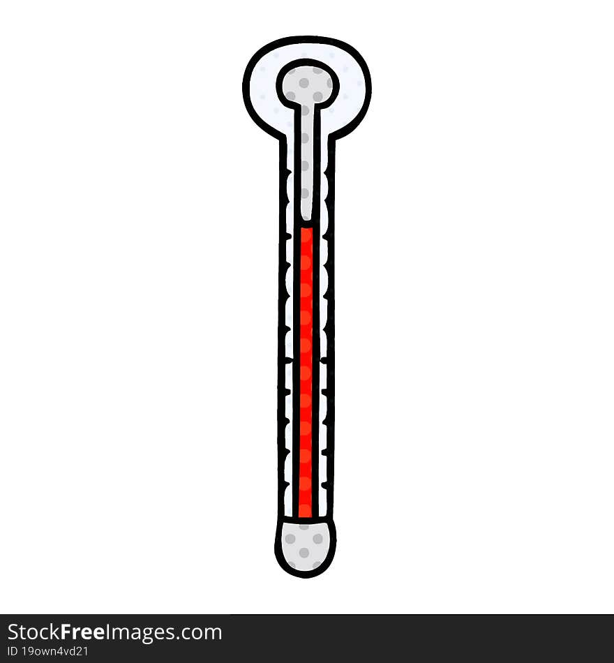 comic book style quirky cartoon thermometer. comic book style quirky cartoon thermometer