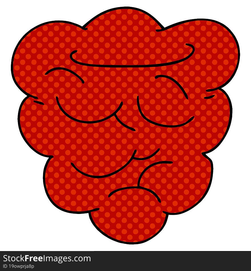 quirky comic book style cartoon raspberry