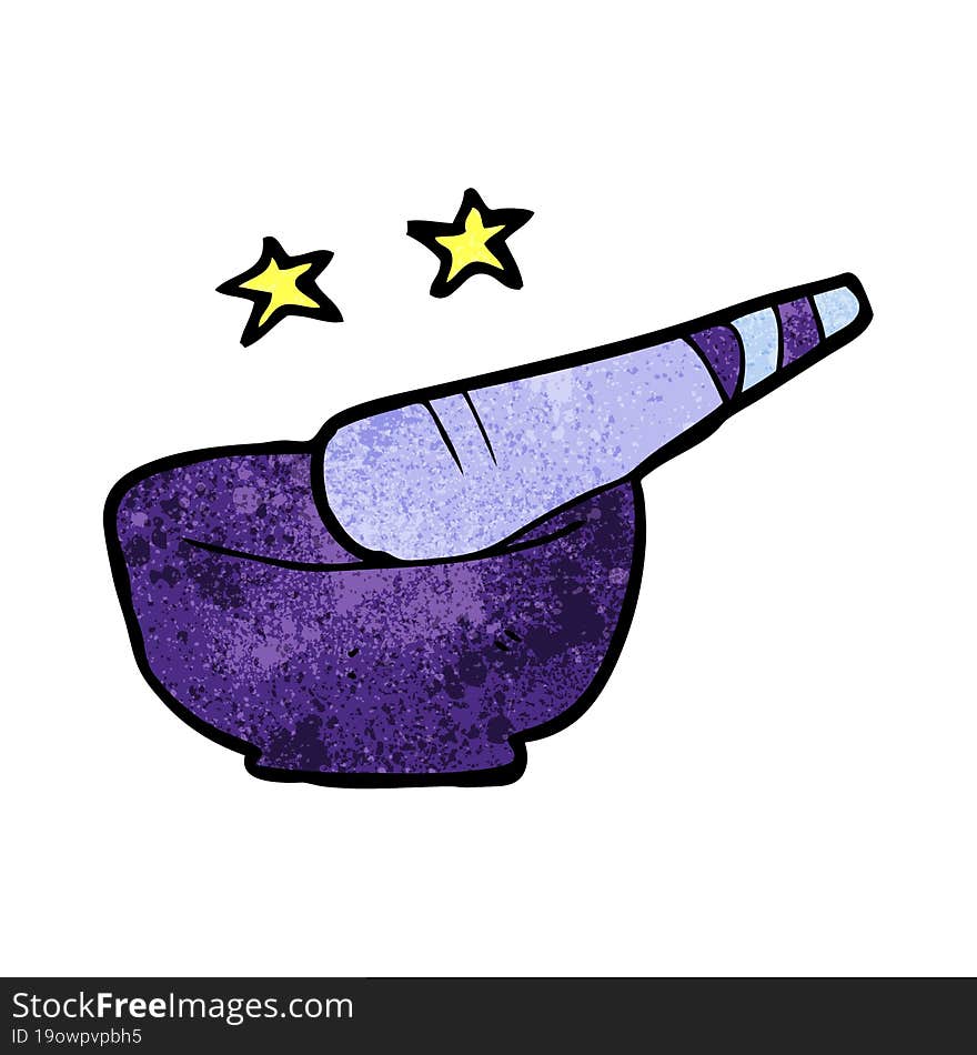 cartoon pestle and mortar