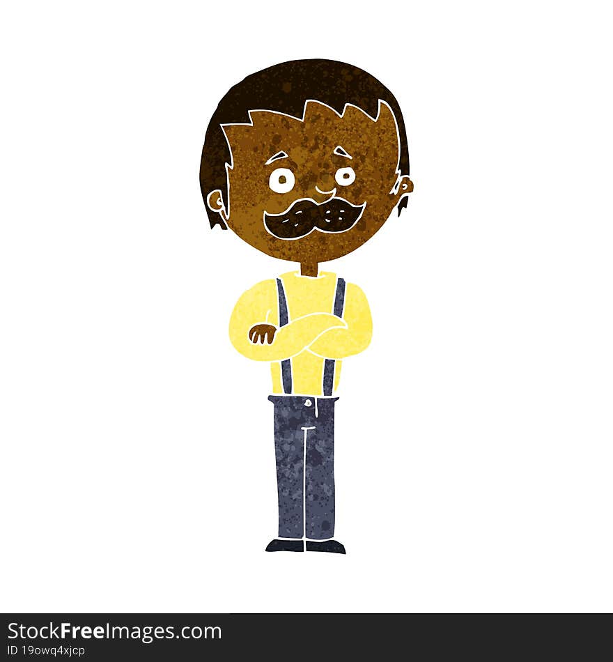 cartoon man with mustache