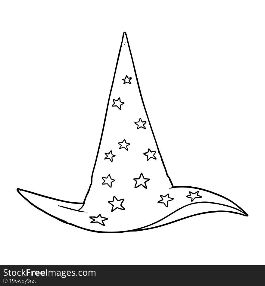 cartoon wizard hat. cartoon wizard hat