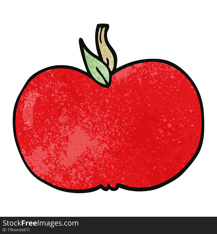 Cartoon Doodle Juicy Apple