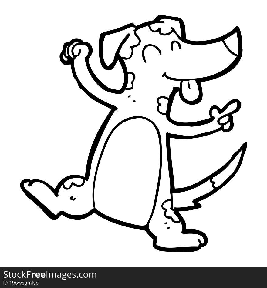 Cartoon Dancing Dog