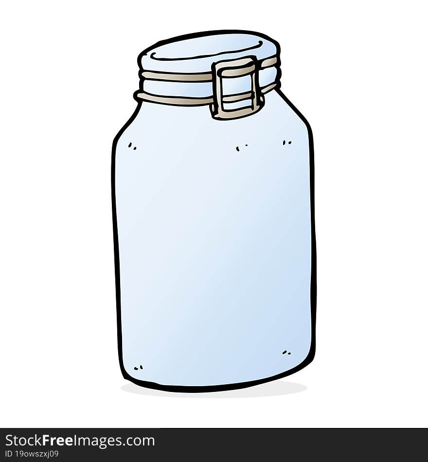 cartoon glass jar