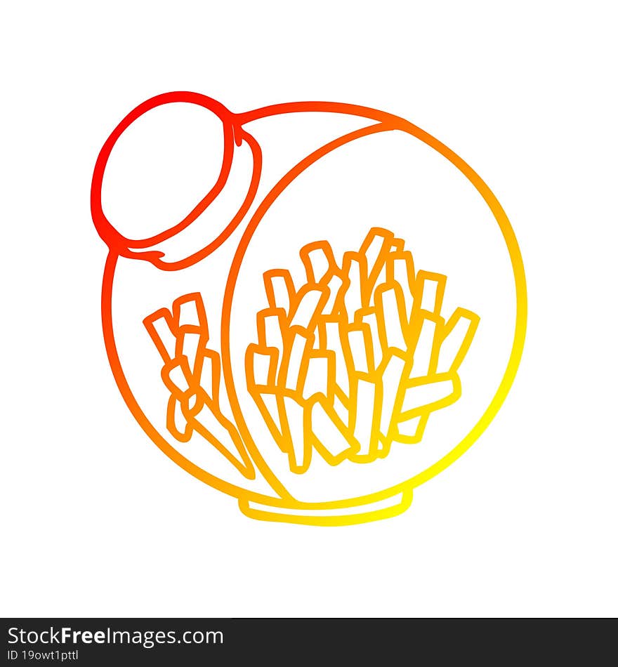warm gradient line drawing of a candy in a sweet jar