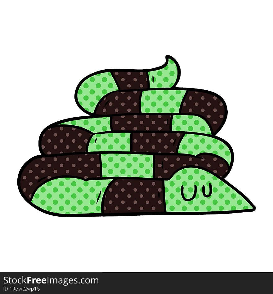 cartoon sleepy snake. cartoon sleepy snake