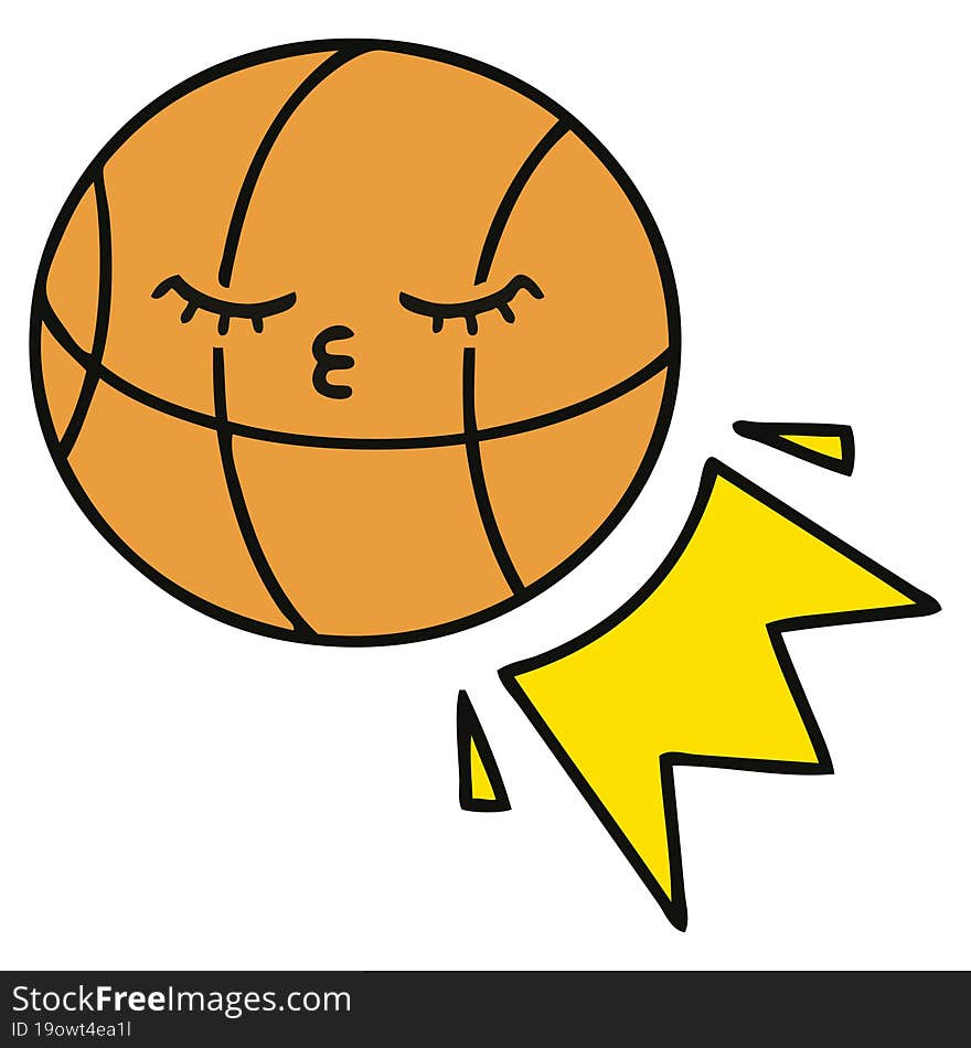 cute cartoon basketball