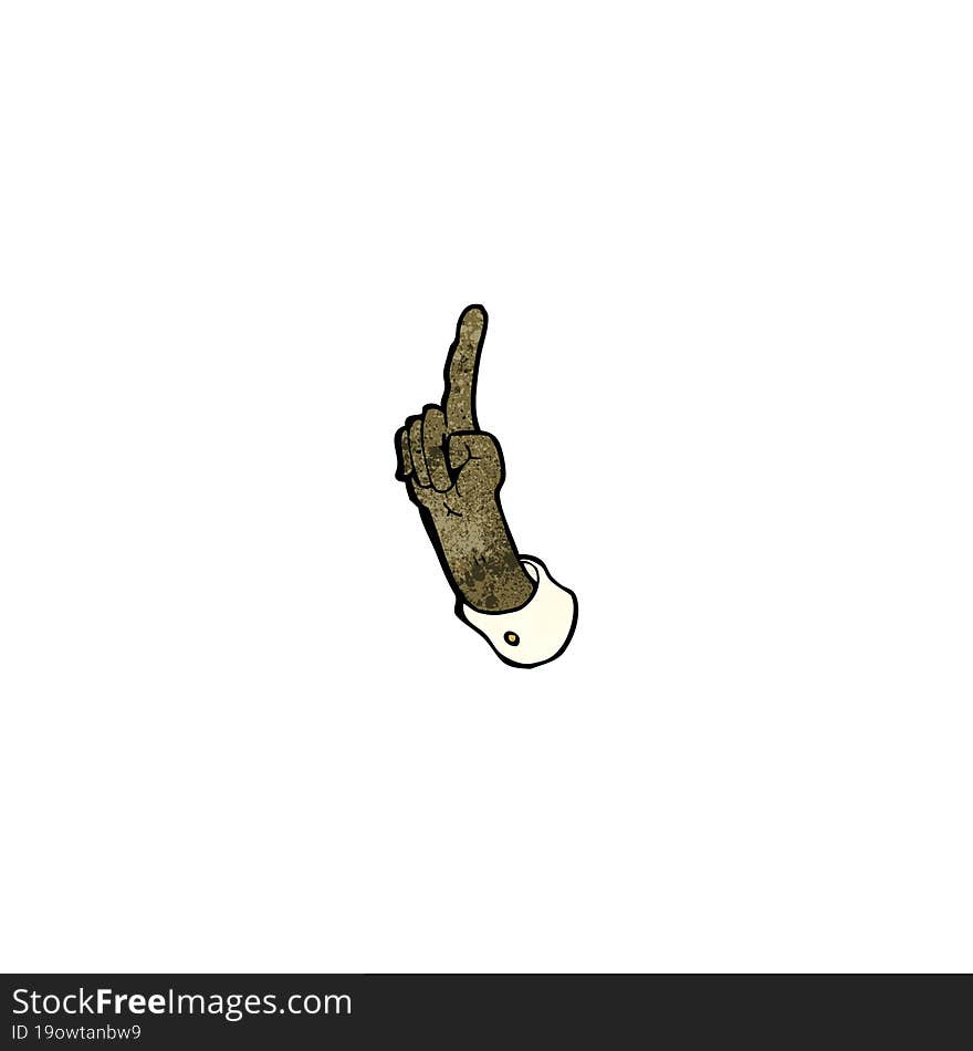 pointing hand cartoon symbol