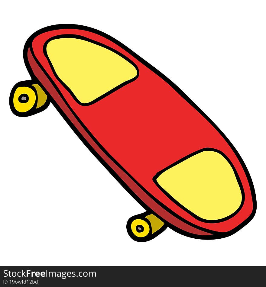 cartoon doodle skateboard