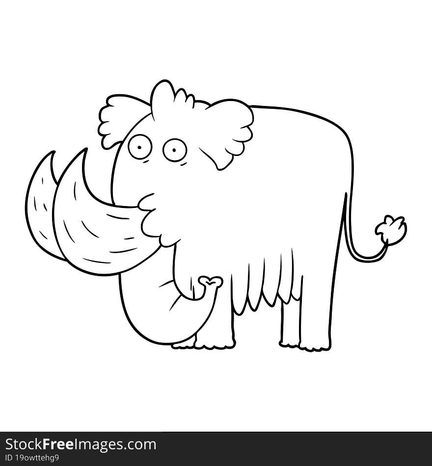 cartoon mammoth. cartoon mammoth