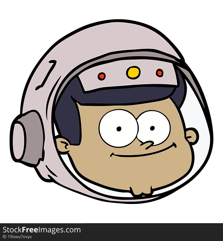 cartoon astronaut face. cartoon astronaut face