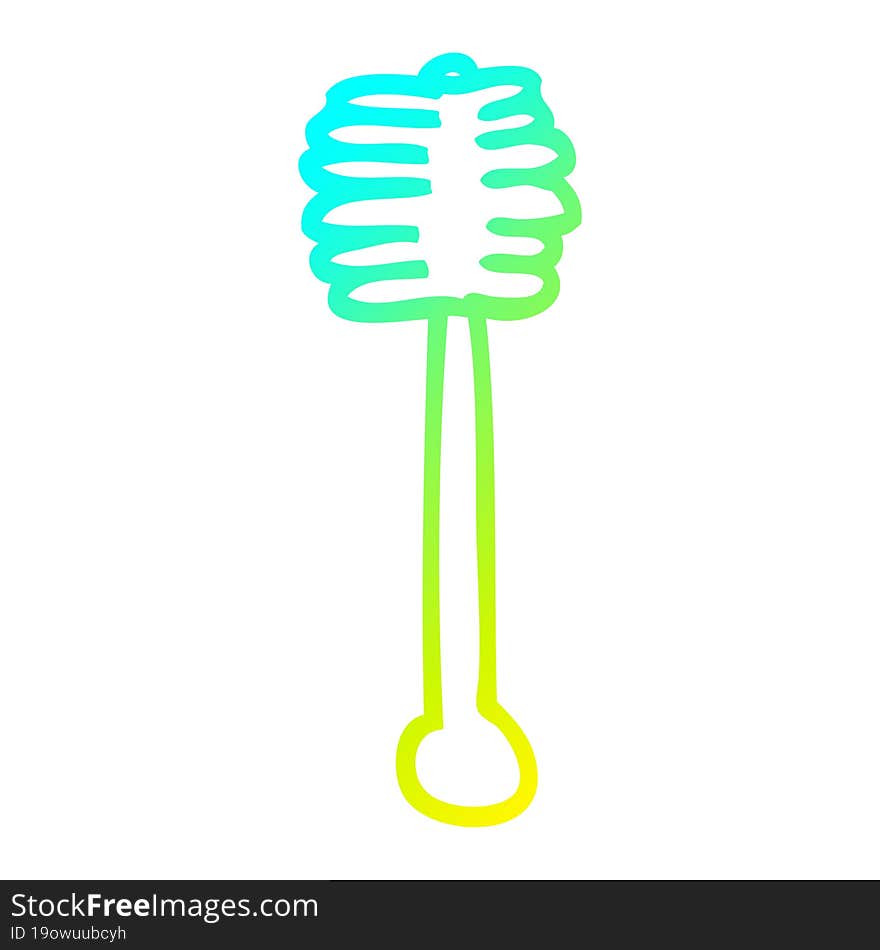 cold gradient line drawing of a cartoon honey spindle