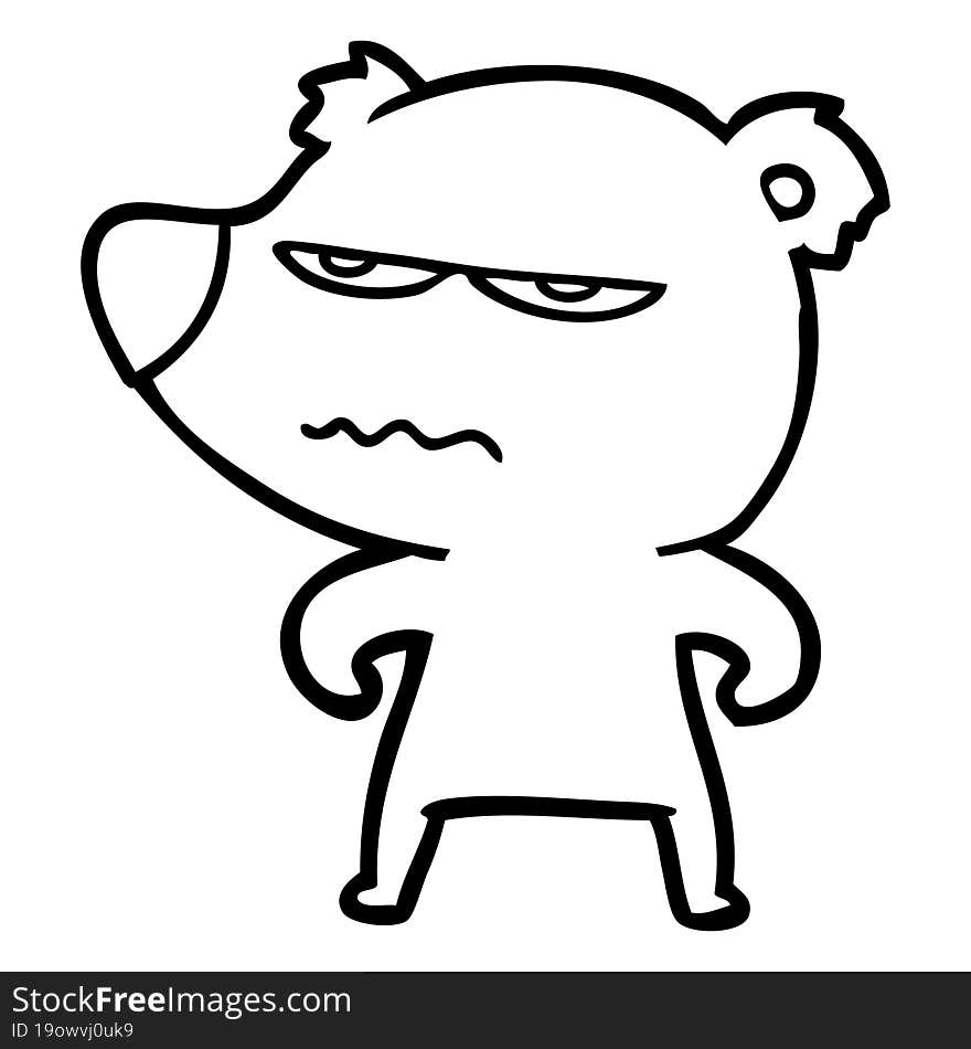 angry bear polar cartoon. angry bear polar cartoon