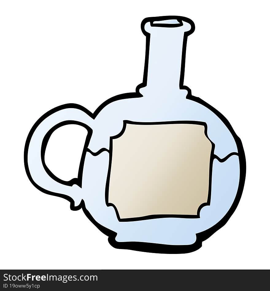 cartoon doodle of potion bottle