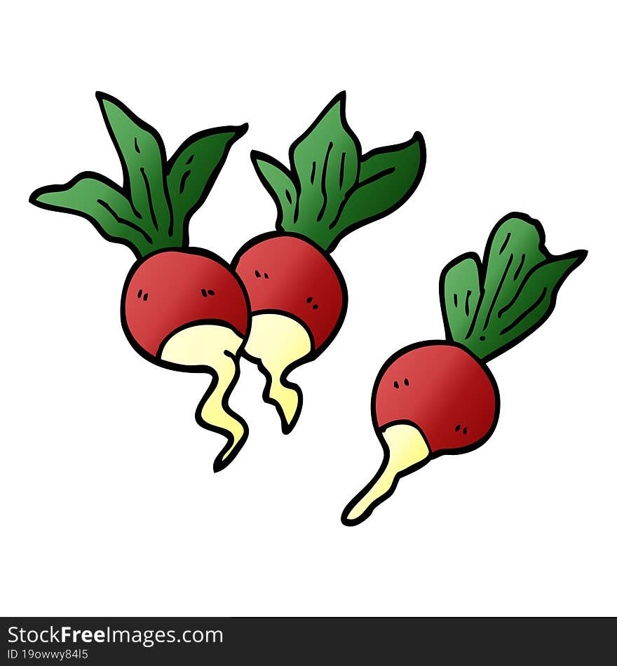 cartoon doodle healthy radish