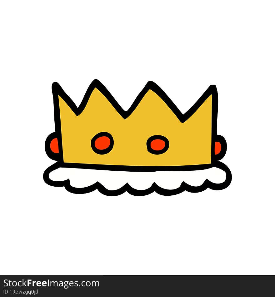 cartoon doodle royal crown