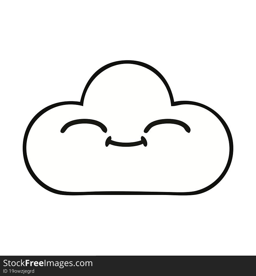 cute cartoon white cloud