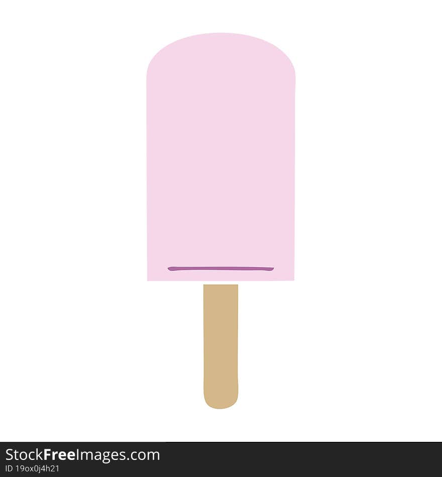 quirky hand drawn cartoon ice lolly