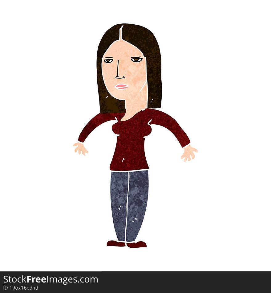 cartoon annoyed woman