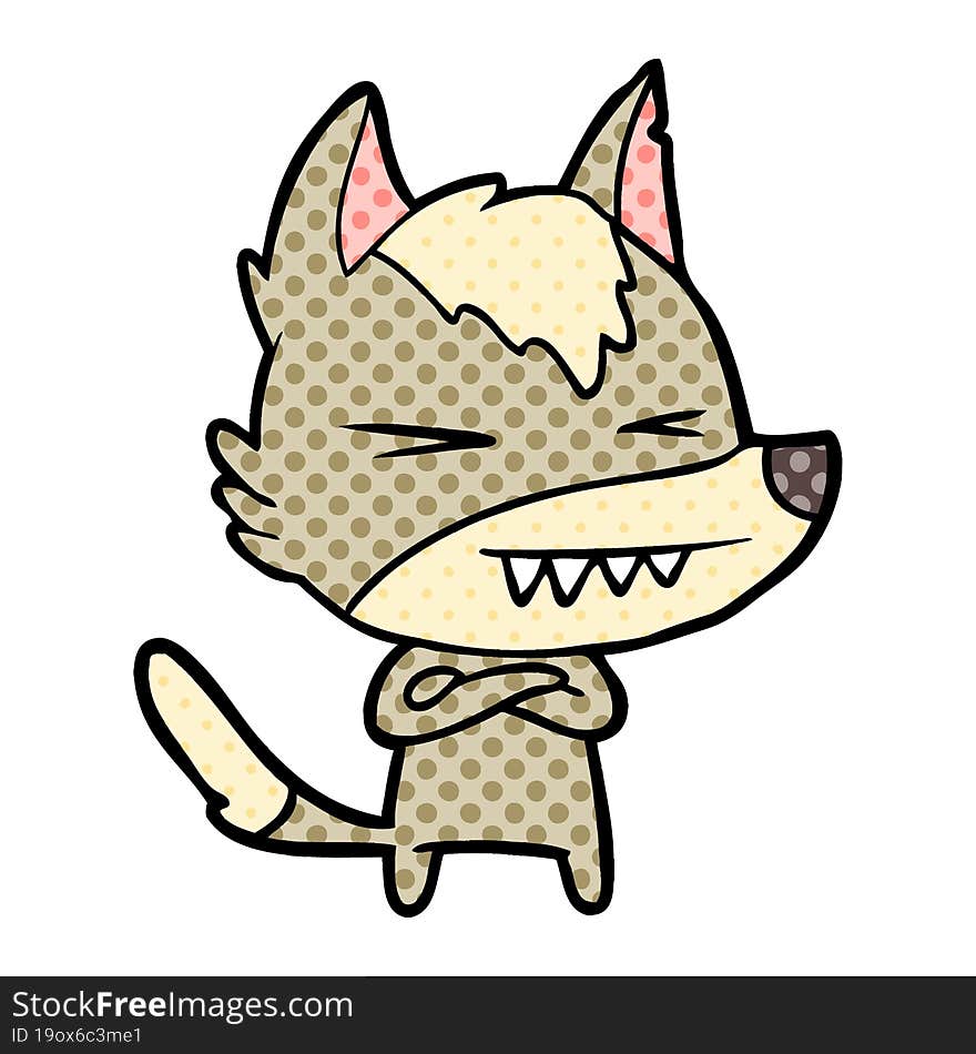 angry wolf cartoon. angry wolf cartoon