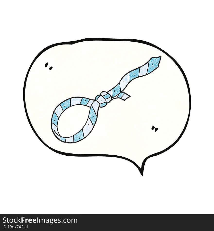 speech bubble textured cartoon work tie noose