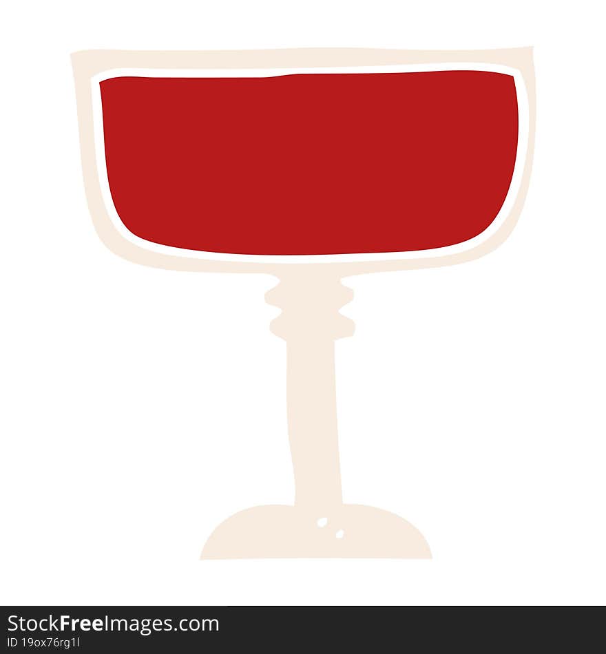 Flat Color Style Cartoon Wine Glass