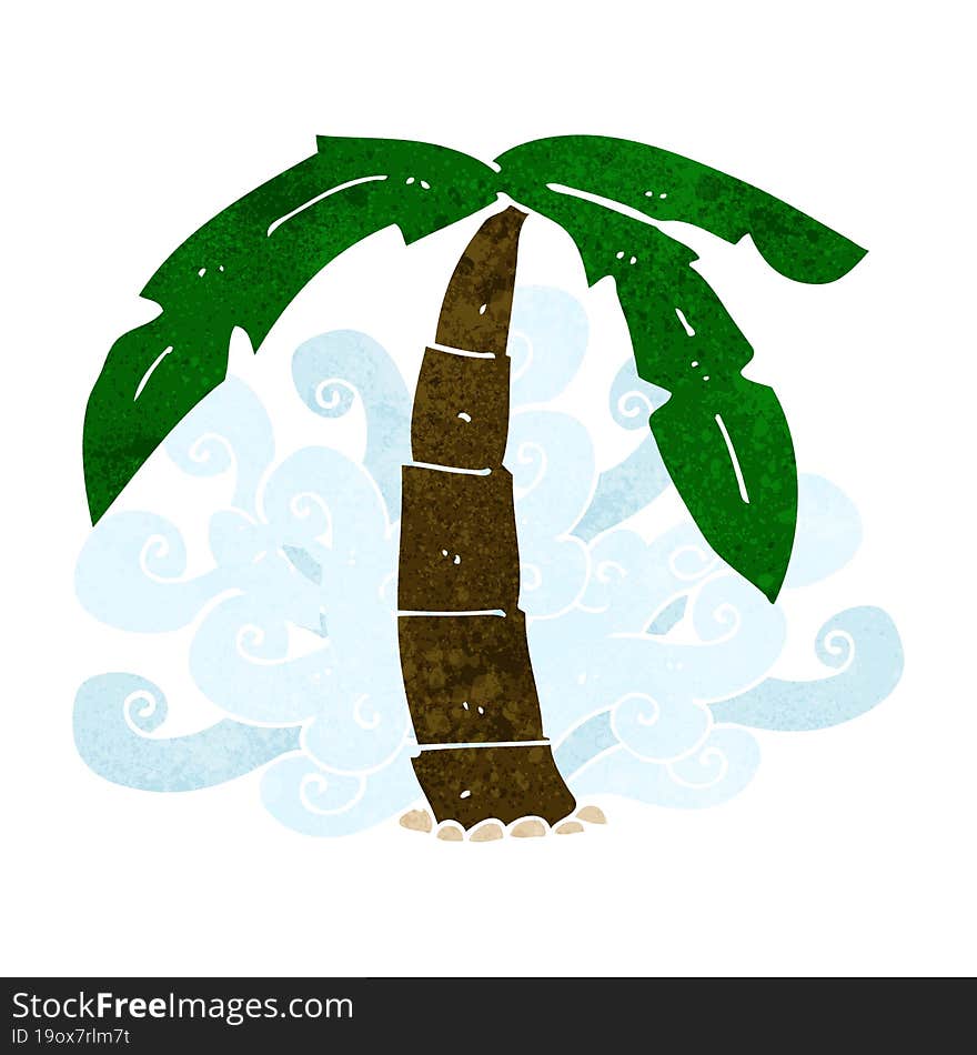 cartoon palm tree symbol