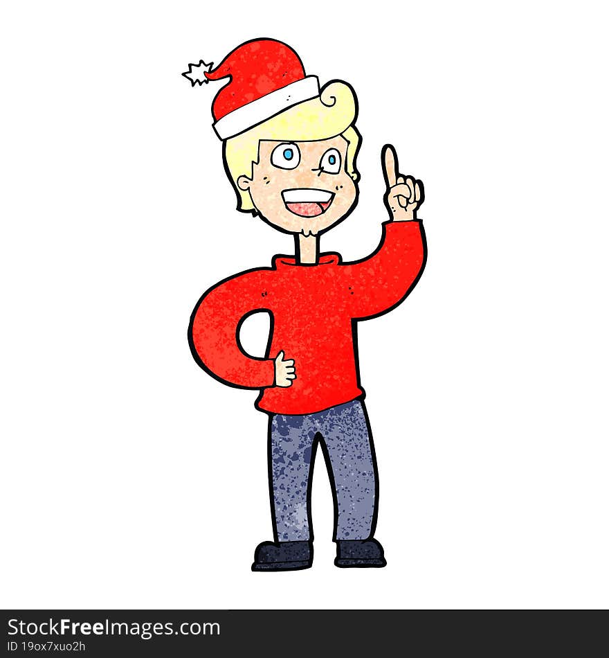 cartoon man getting ready for christmas. cartoon man getting ready for christmas