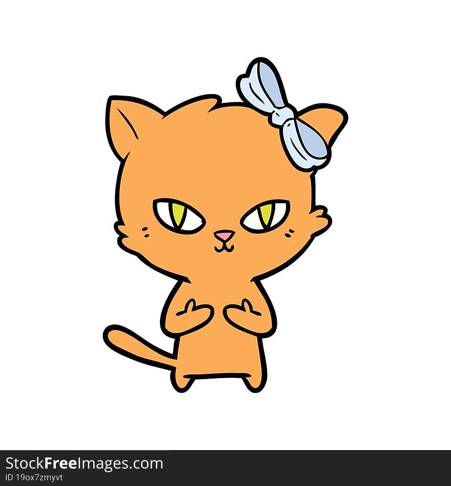 cute cartoon cat. cute cartoon cat