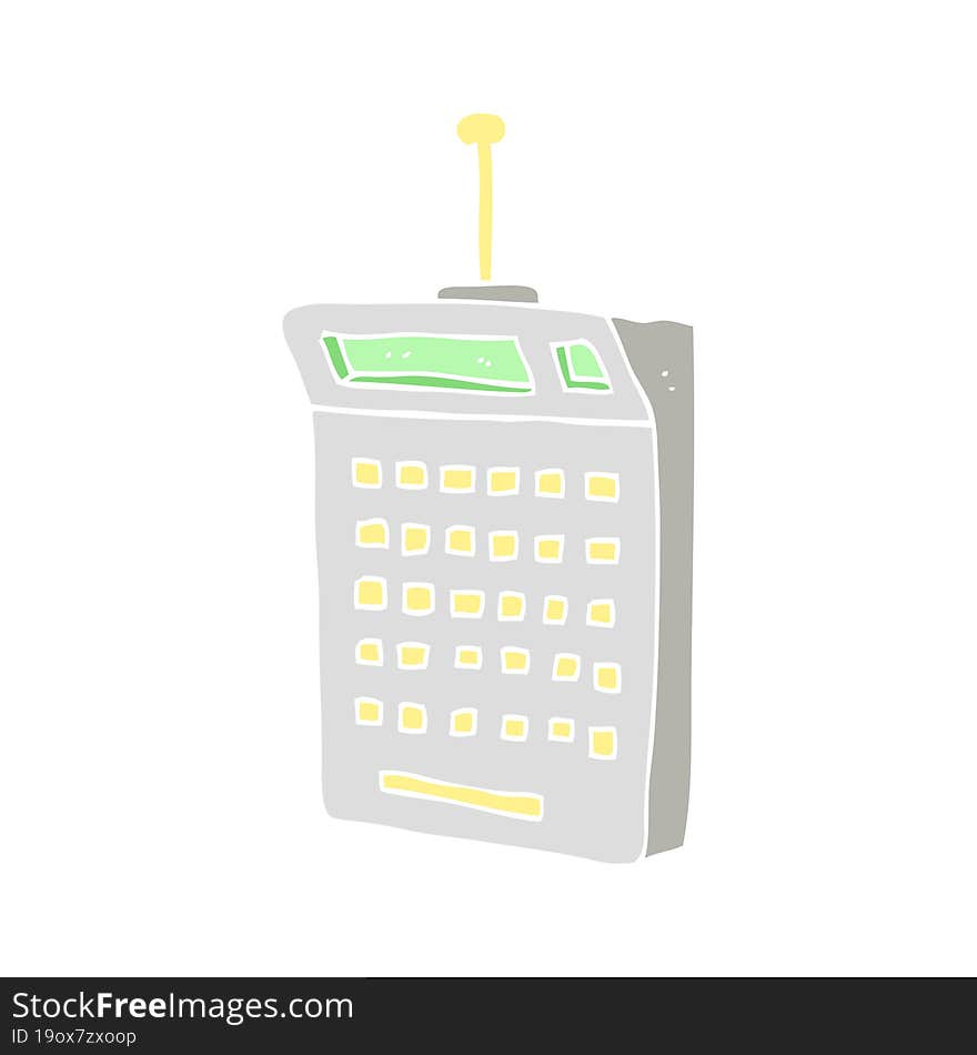 flat color illustration of a cartoon science equipment