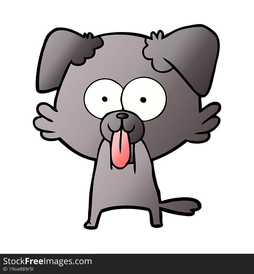 cartoon dog with tongue sticking out. cartoon dog with tongue sticking out