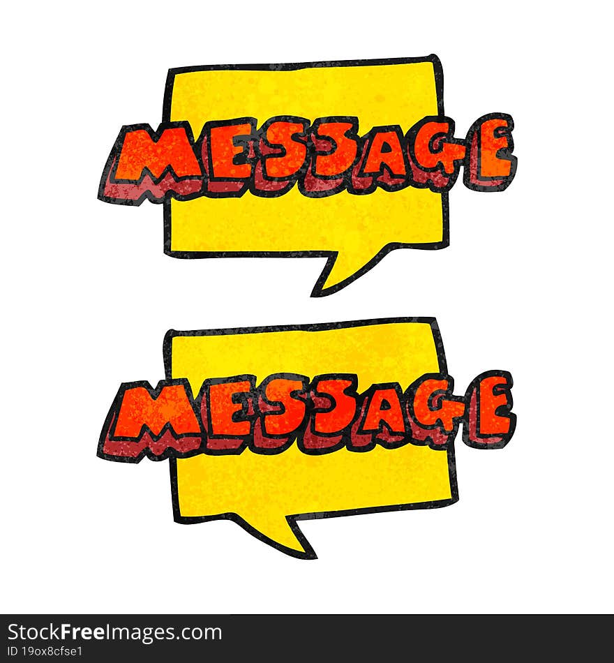 textured cartoon message texts