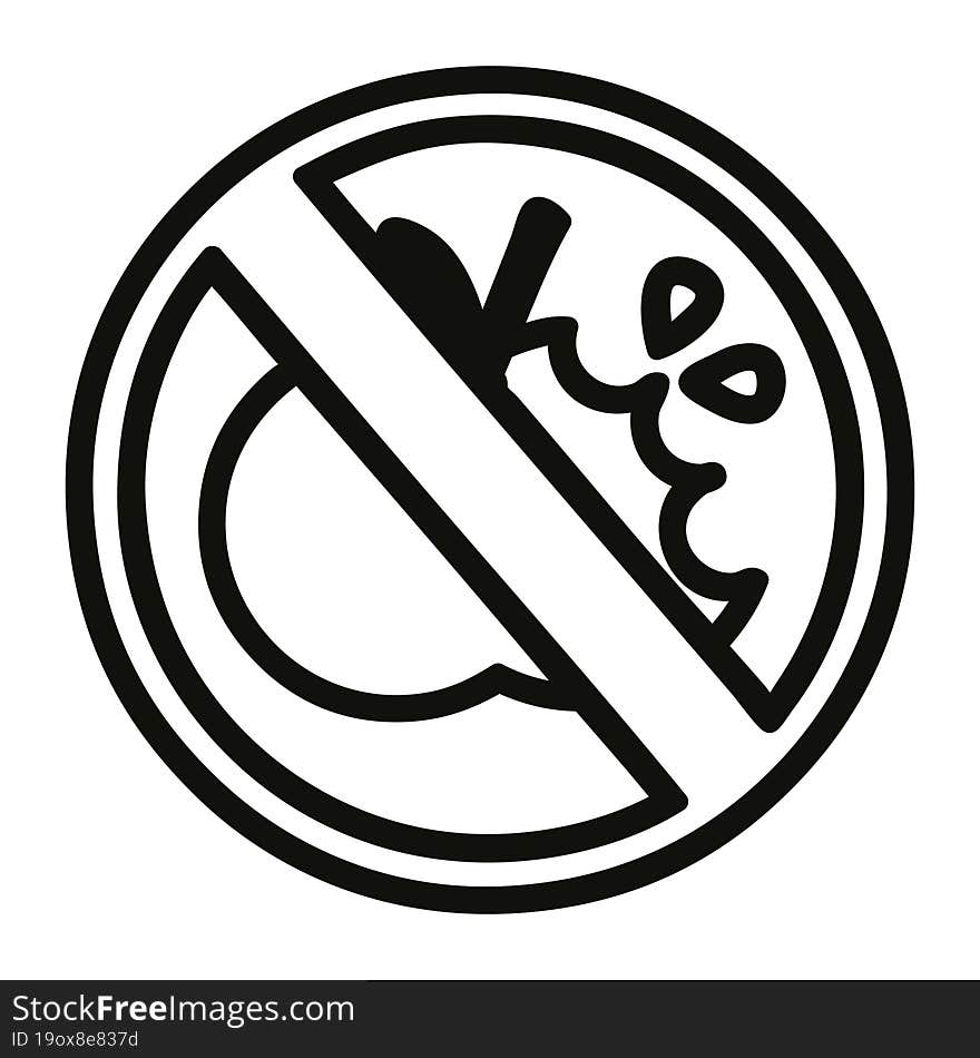 no healthy food icon