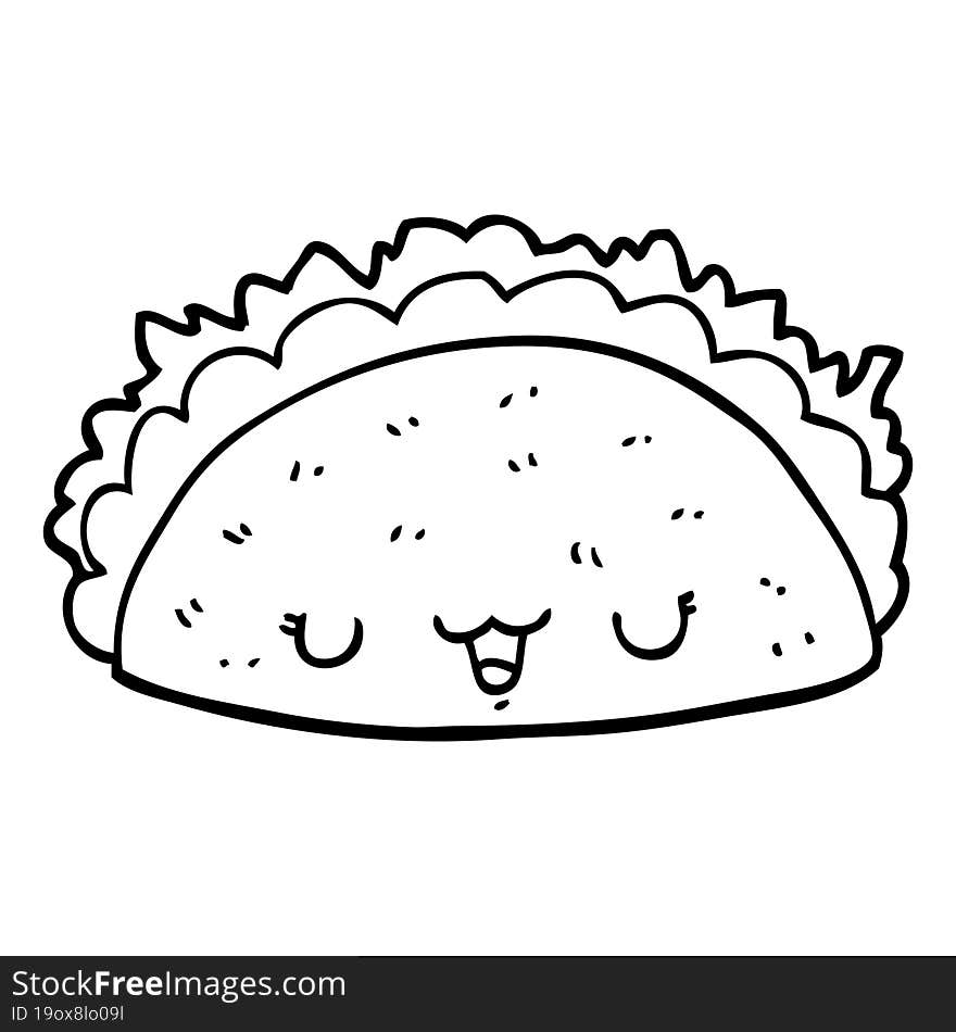 cartoon taco