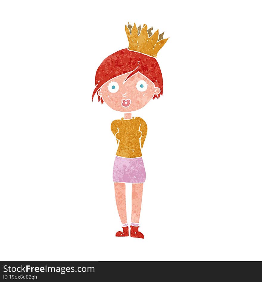 cartoon person wearing crown