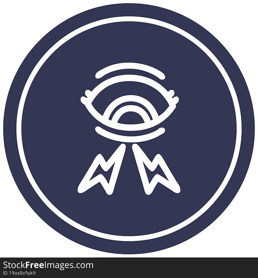 mystic eye circular icon symbol