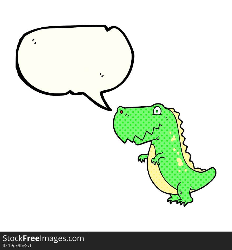 comic book speech bubble cartoon dinosaur