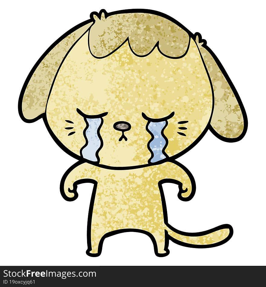 cartoon crying dog. cartoon crying dog