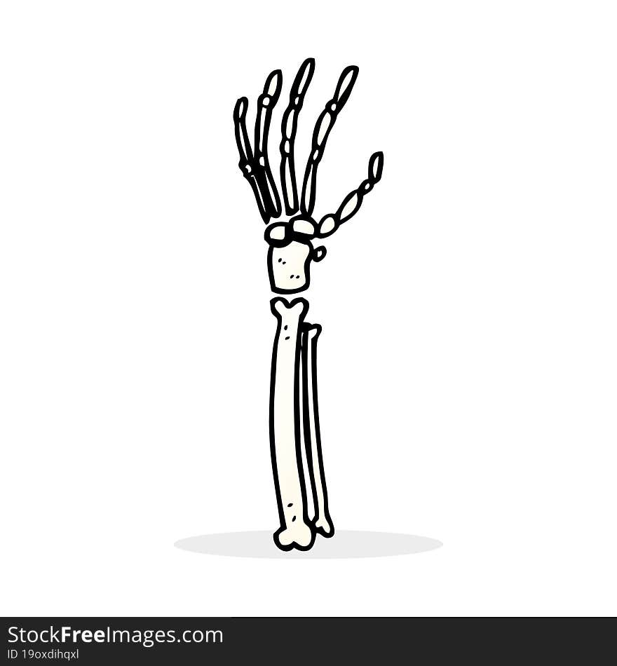 cartoon skeleton hand